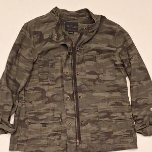 Sanctuary Green Camouflage Utility Jacket
